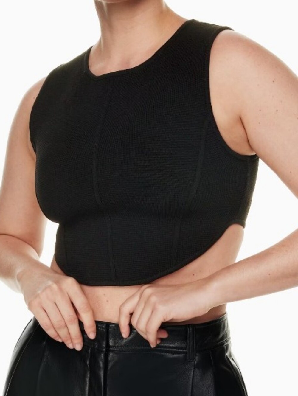 Babaton Gallery Sculpt Knit Top Size XL NEW